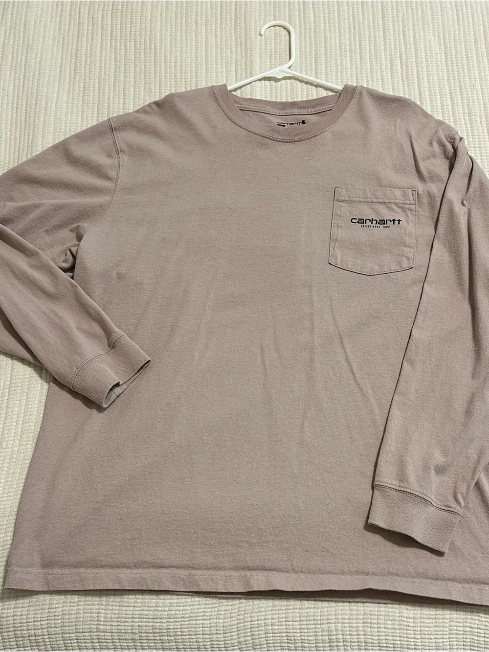 Carhartt Men’s Long Sleeve Pocket Tee — Dusty Mauve